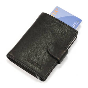 Figuretta Leren RFID Card Protector Creditcardhouder Nappa Zwart