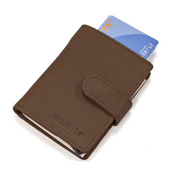 Figuretta Leren RFID Card Protector Creditcardhouder Nappa Bruin