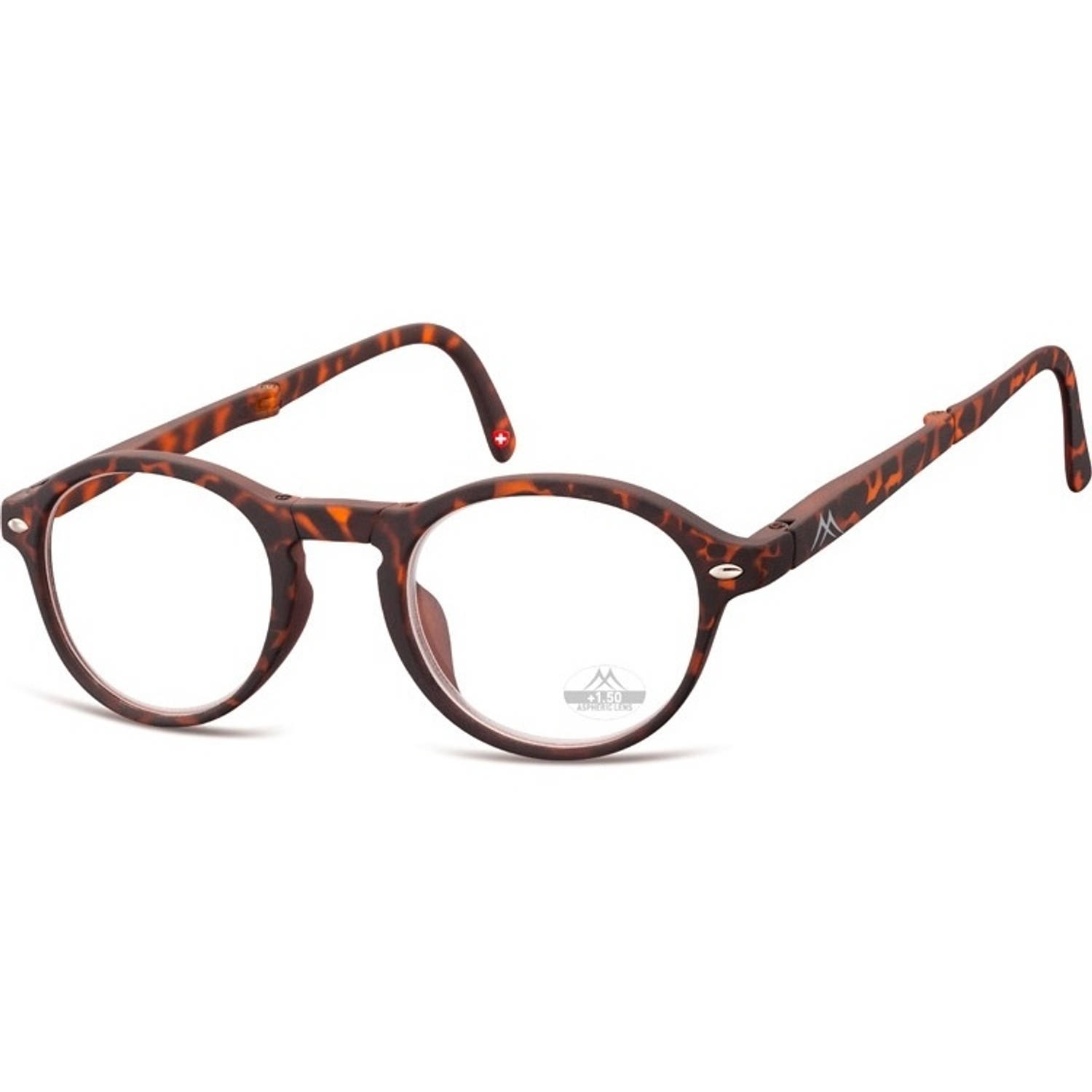 Montana Opvouwbare Leesbril Matbruin Sterkte +1,50 (box66a)