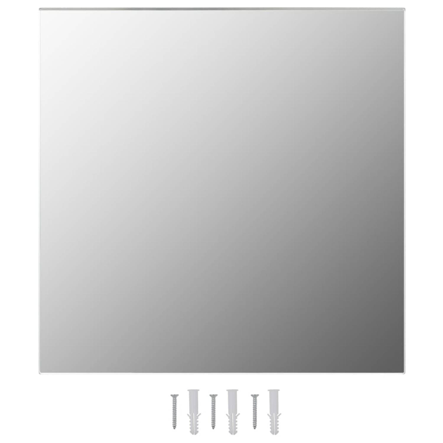 vidaXL Wandspiegel vierkant 60x60 cm glas