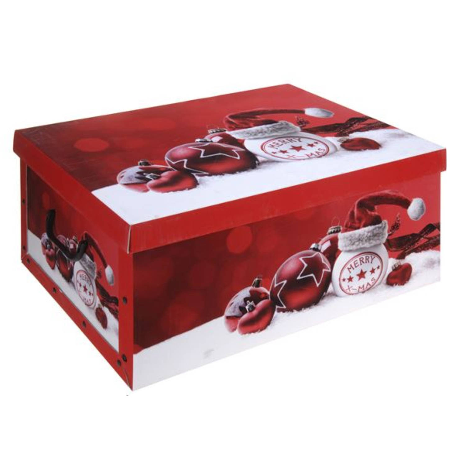 Rode Kerstballen-kerstversiering Opbergbox 49 Cm