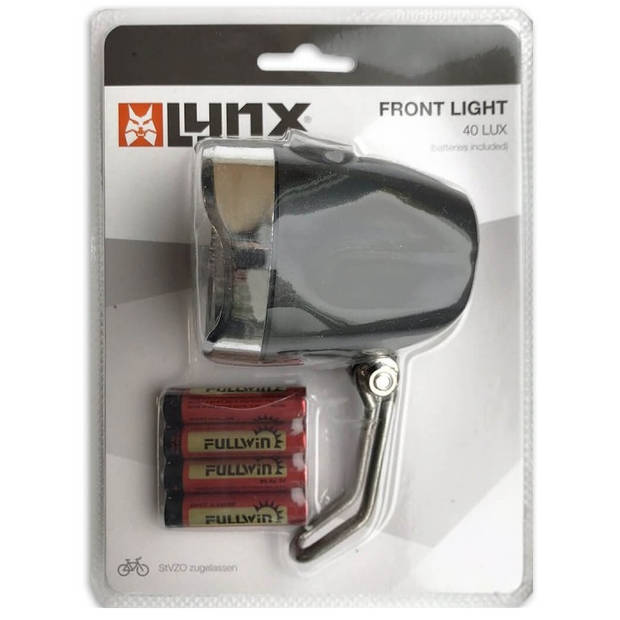 Lynx koplamp Modern 30 lux batterij led zwart