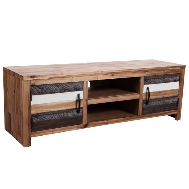 The Living Store Houten TV-meubel - Acaciahout - 120 x 35 x 40 cm - Uniek en duurzaam