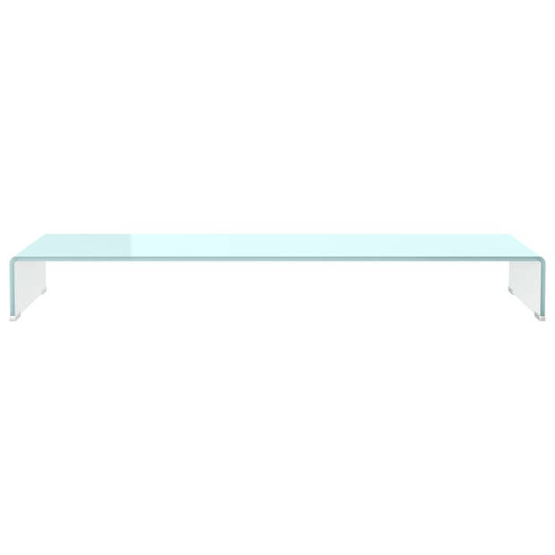 The Living Store TV-meubel Glas 110x30x13 cm - Groen - Gehard glas 12mm