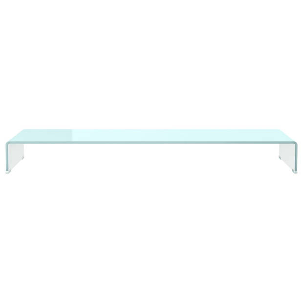 The Living Store TV-meubel Groene Glasconstructie - 120x30x13cm - 12mm dikte