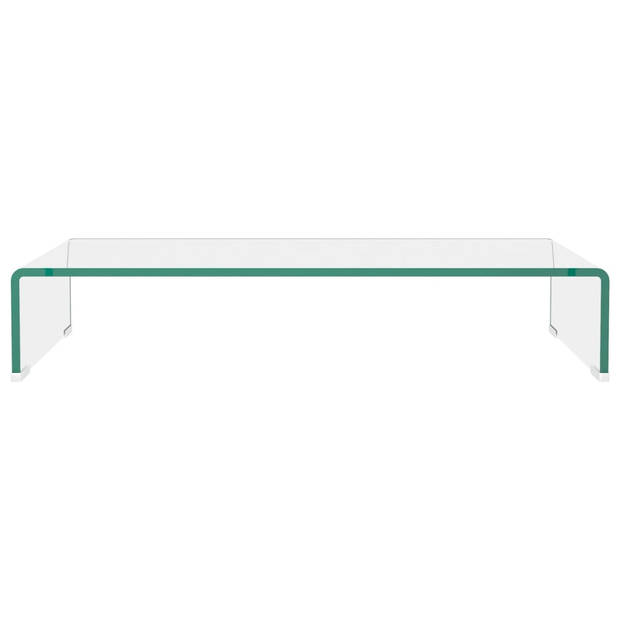 The Living Store TV-meubel - glas - 70 x 30 x 13 cm - transparant