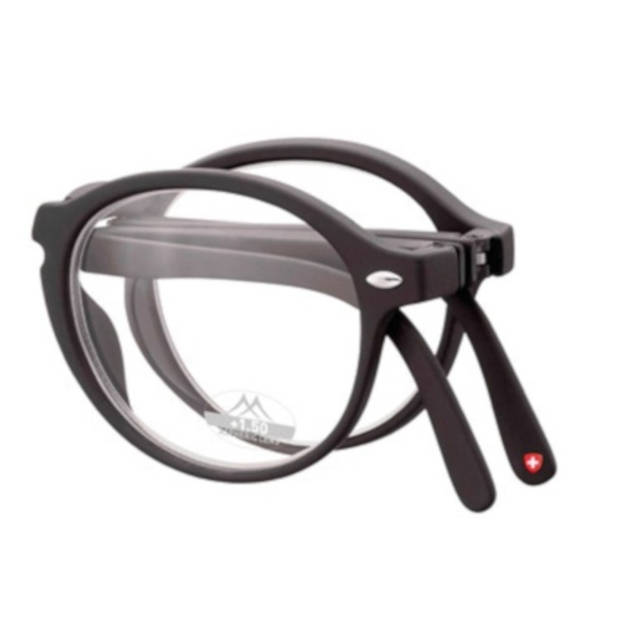 Montana opvouwbare leesbril matzwart sterkte +3,50 (BOX66)