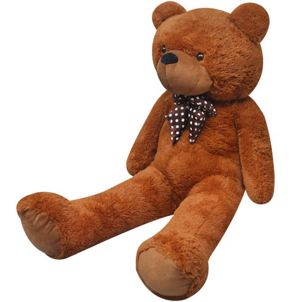 vidaXL Teddybeer XXL 85 cm zacht pluche bruin