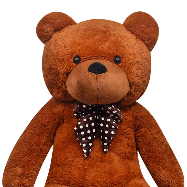 vidaXL Teddybeer XXL 85 cm zacht pluche bruin