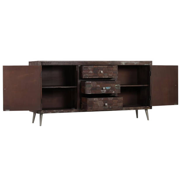 The Living Store Dressoir - Massief gerecycled hout - 160 x 40 x 80 cm