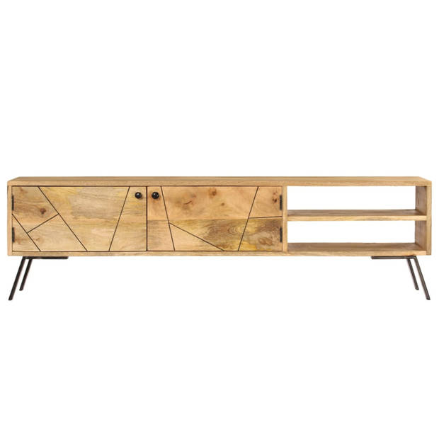 vidaXL Tv-meubel 140x30x40 cm massief mangohout