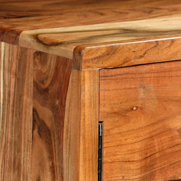 The Living Store Dressoir met bewerkte deuren 160x40x75 cm massief hout - Keukenkast