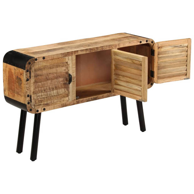 The Living Store Dressoir Antieke Stijl - Massief Mangohout - 120x30x76 cm - Met 3 Deuren