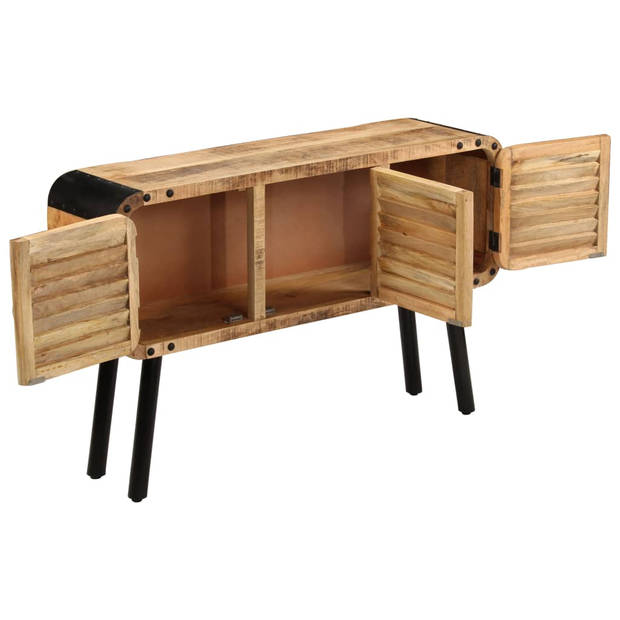 The Living Store Dressoir Antieke Stijl - Massief Mangohout - 120x30x76 cm - Met 3 Deuren