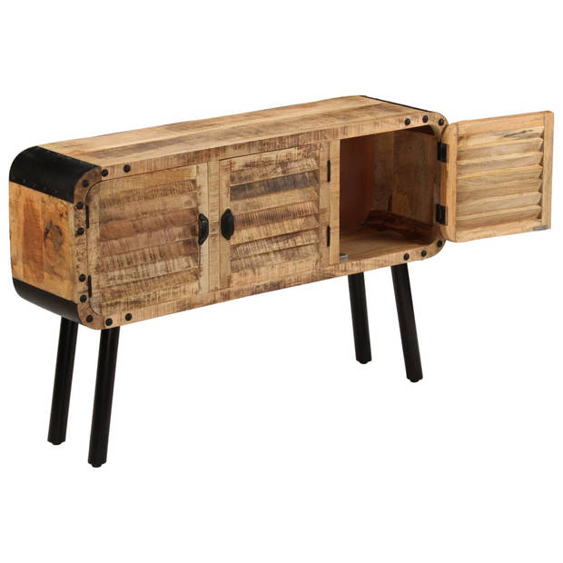 The Living Store Dressoir Antieke Stijl - Massief Mangohout - 120x30x76 cm - Met 3 Deuren