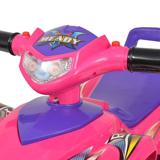 vidaXL Loopquad met licht en geluid roze en paars