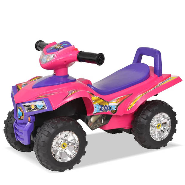 vidaXL Loopquad met licht en geluid roze en paars