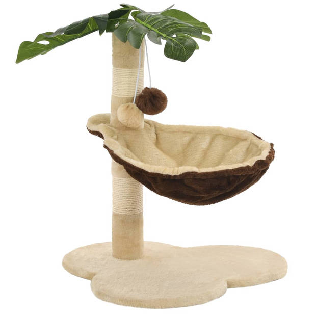 vidaXL Kattenkrabpaal met sisal krabpaal 50 cm beige en bruin