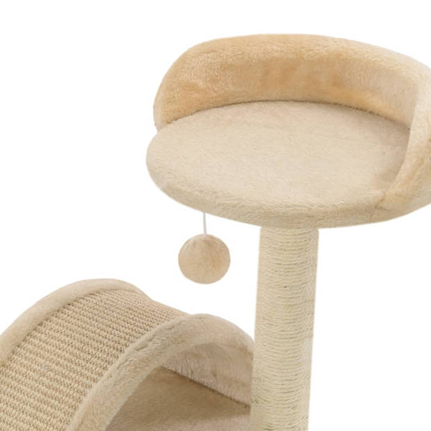 vidaXL Kattenkrabpaal met sisal krabpaal 40 cm beige en bruin