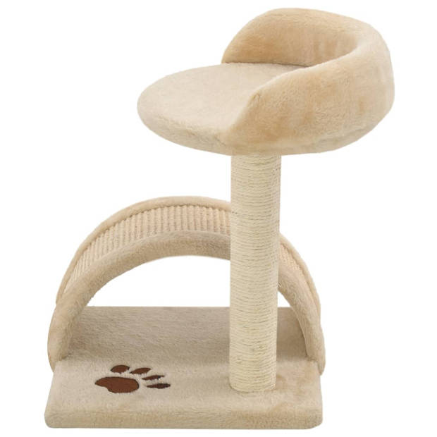 vidaXL Kattenkrabpaal met sisal krabpaal 40 cm beige en bruin