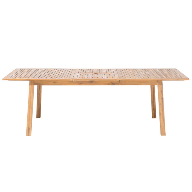 Beliani CESANA - Verlengbare tafel-Lichte houtkleur-Acaciahout