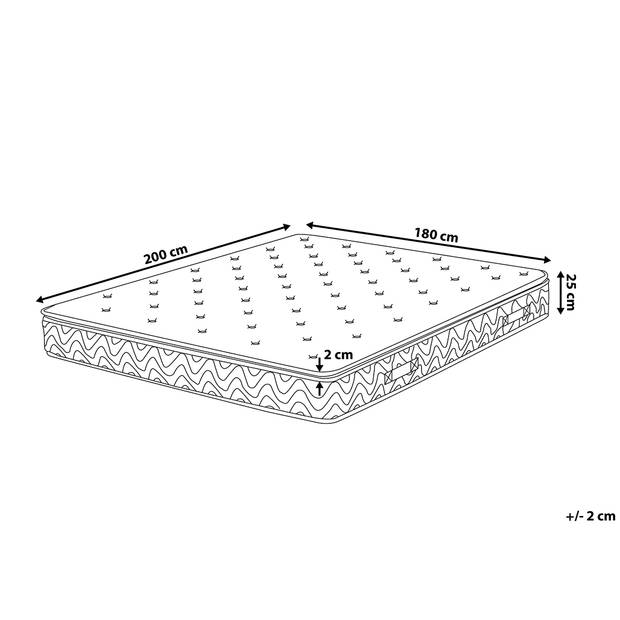 Beliani JOY - Matras-Wit-Bamboestof