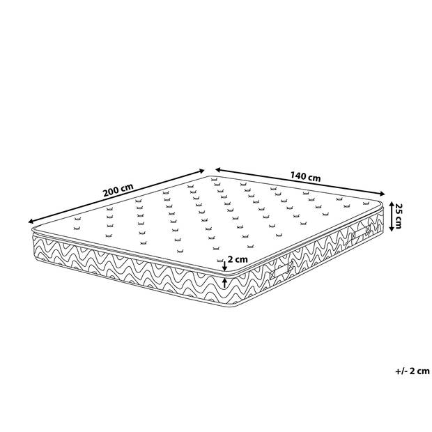 Beliani JOY - Matras-Wit-Bamboestof