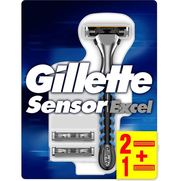 Gillette Sensor Excel Scheerhouder + 2 Excel / 1 Sensor3 Scheermesjes