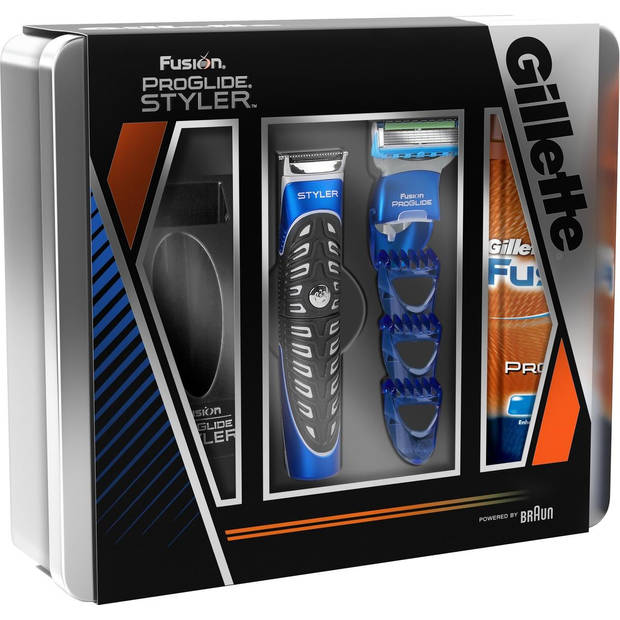 Gillette Fusion Proglide Scheerset - Styler + Scheermes + Scheergel