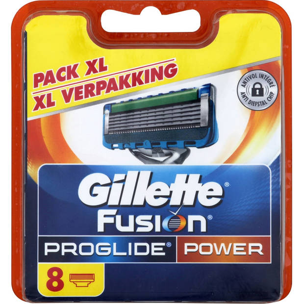 Gillette Fusion ProGlide Power scheermesjes - 8 stuks.