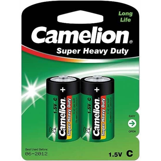Camelion batterijen LongLife R14-C Alkaline 1.5V 2 stuks