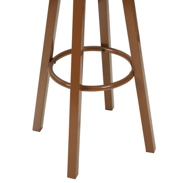 vidaXL Barstoelen 2 st kunstleer bruin