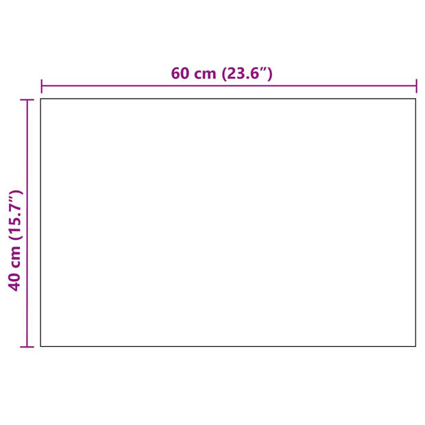 vidaXL Wandspiegel rechthoekig 60x40 cm glas