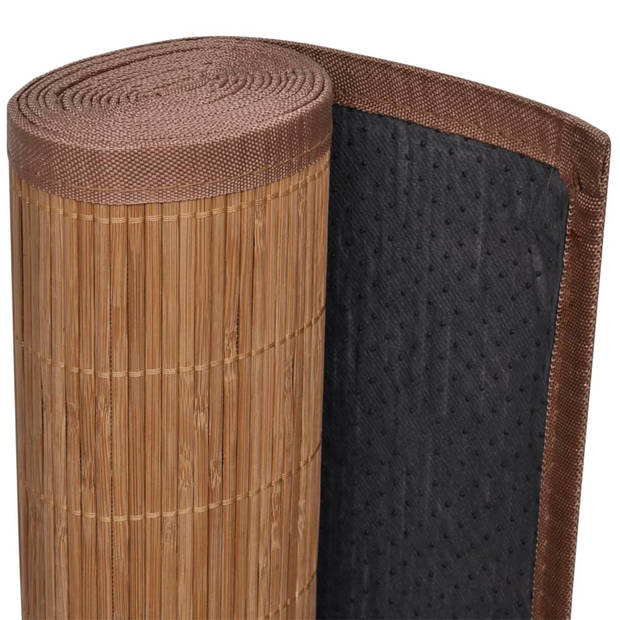 vidaXL Tapijt rechthoekig 80x200 cm bamboe bruin