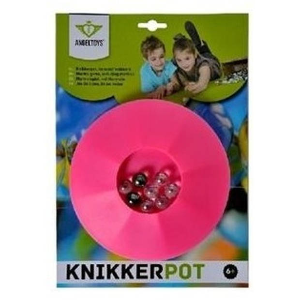 Speelgoed knikkerpotjes roze 17 cm - Knikkerpotten
