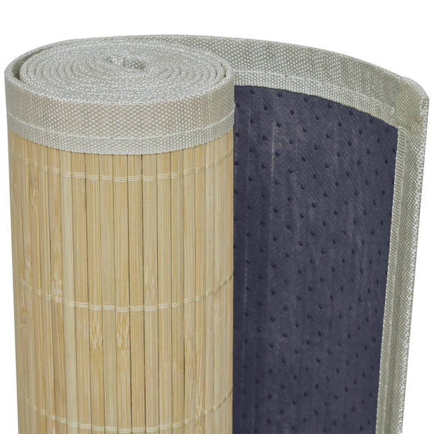 The Living Store Bamboe Mat - Modern - Tapijt - Afmetingen- 80x300 cm - Ken- PVC anti-slip