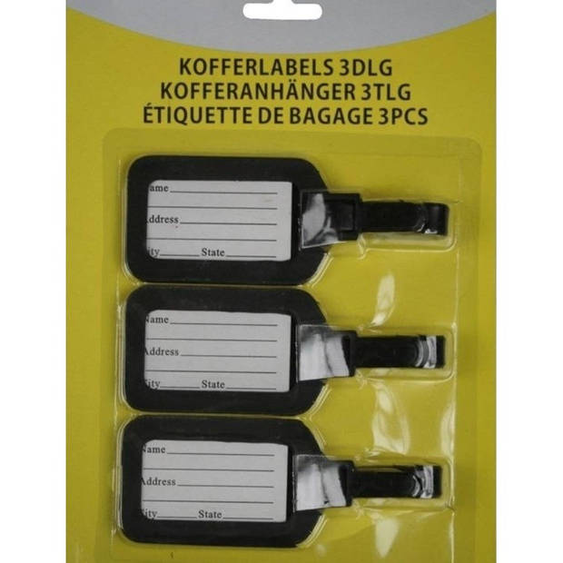 Bagage labels set van 3 stuks - Bagagelabels