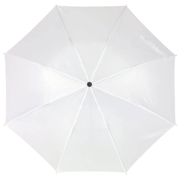 Witte paraplu uitklapbaar met hoes 85 cm - Paraplu's