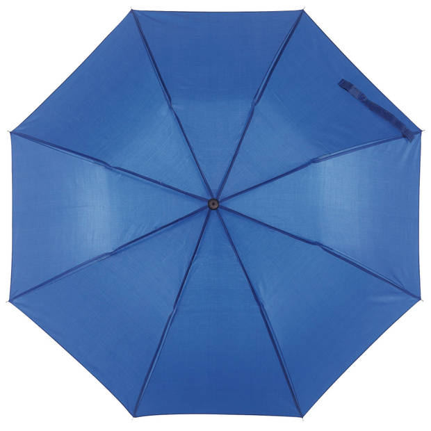 Blauwe paraplu uitklapbaar met hoes 85 cm - Paraplu's