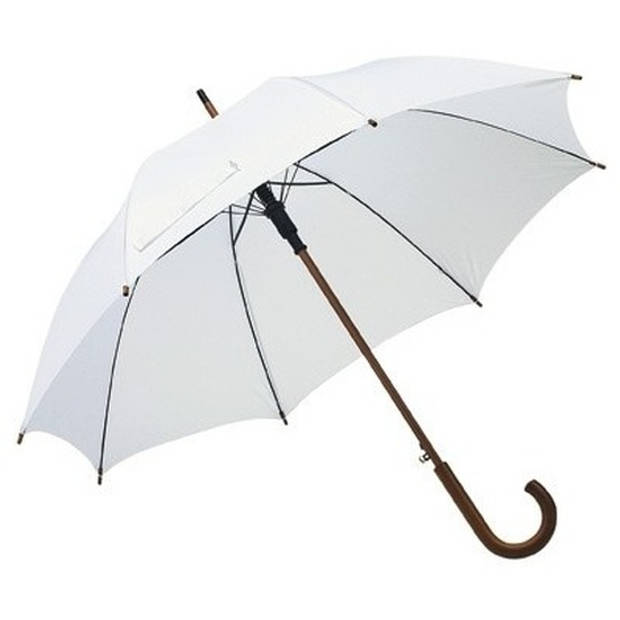 Grote paraplu wit 103 cm - Paraplu's