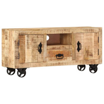 vidaXL Tv-meubel 110x30x50 cm ruw mangohout