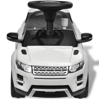 The Living Store Loopauto Land Rover - Wit - 69.7 x 36 x 39.5 cm - Met muziekapparaat - Geschikt voor 2+ jaar