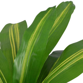 The Living Store Dracena Kunstplant - 90 cm - Levensecht - 25 bladeren - Inclusief pot