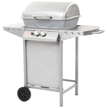 The Living Store BBQ Gas - Luxe - 108 x 55 x 100 cm - 2 kookzones - Roestvrijstaal