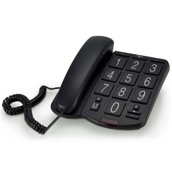 Profoon Huistelefoon met grote toetsen kunststof zwart TX-575