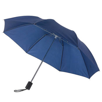 Donkerblauwe paraplu uitklapbaar met hoes 85 cm - Paraplu's