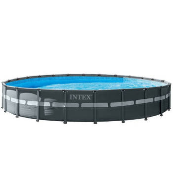 Intex opzetzwembad met accessoires Ultra XTR frame 732 x 132 cm antraciet
