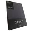 iSleep Topper hoeslaken Perkal Katoen - Antraciet - 180x200