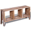 The Living Store TV-meubel Vintage Gerecycled Teak - 110x30x50 cm - Handgemaakt - 3 Schappen