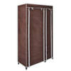 The Living Store Stoffen Kledingkast - Opvouwbaar - Fleece stof en stalen buizen - 110 x 45 x 175 cm - Bruin